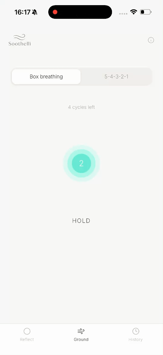 Box breathing animation